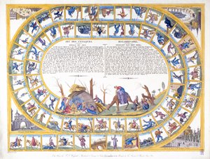 El Juego Cosaco con ilustraciones de diferentes tipos de soldados rusos, c.1815-16 de Dutch School