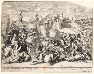 Victoria de la guarnición de Enniskillen sobre los irlandeses en 1689, c.1691 de Dutch School