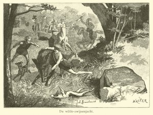 Caza de jabalí de Dutch School