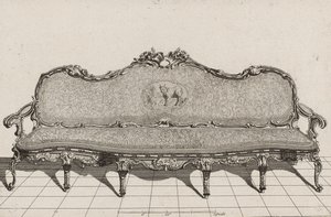 Canapé, segunda mitad del siglo XVIII de Duval. A. (after)