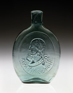 Frasco Figurativo, c. 1847 (vidrio sin plomo) de Dyottville Glass Works