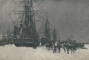 Captura de una flota holandesa por húsares de la República Francesa, enero de 1795