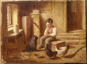 Alimentando a las aves de E.S. Greig