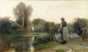 La niña de los gansos
