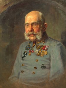 El emperador Francisco José I con el uniforme de servicio de un mariscal de campo austríaco de E. Bieber