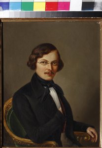 Retrato del autor Nikolai Gogol (1809-1852) por Boltz, E. (activo a mediados del siglo XIX). Óleo sobre lienzo de E. Boltz