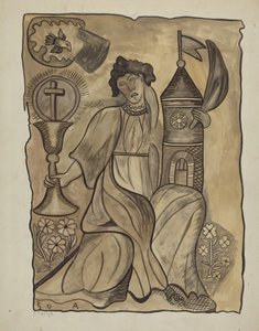 Tapiz de Santa Bárbara, c. 1936 de E. Boyd
