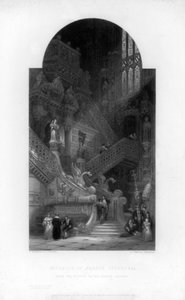 Interior de la Catedral de Burgos, siglo XIX