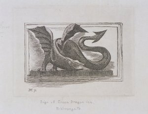 Señal de la posada del Dragón Verde, Bishopsgate, Londres