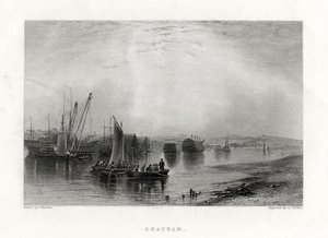 Chatham, Kent, 1860 de E. Finden
