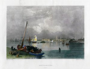 Southampton, Hampshire, siglo XIX de E. Finden