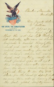 Carta firmada E.G. Black, Benton Barracks, Mo., a sus padres, hermana y hermanos, 28 de marzo de 1862