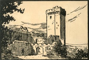 Abbaye De Montmajour - La antigua abadía de Montmajour, c. 1920s de E Laget