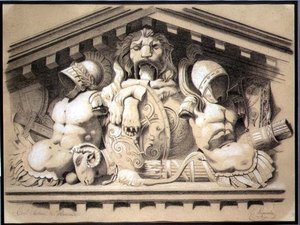 Un frontón escultórico en el Louvre
