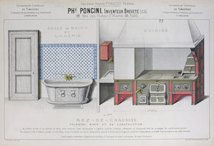 Diseños de cocina y baño, ilustración del catálogo 