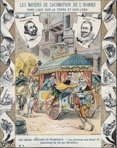 Asesinato de Enrique IV por François Ravaillac en la rue de la Ferronnerie el 14 de mayo de 1610 de E. Letellier