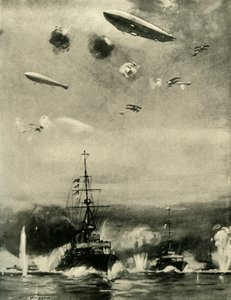 El ataque aéreo británico en Cuxhaven, Día de Navidad, 1914, c. 1920 de E. S. Hodgson