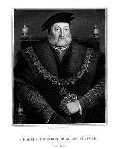 Charles Brandon, primer duque de Suffolk, 1824 de E. Scriven