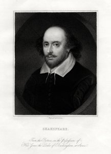 William Shakespeare, dramaturgo inglés, siglo XIX de E. Scriven