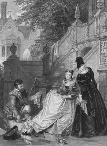 Escena de Kenilworth de Sir Walter Scott. Wayland, Amy Robsart y Janet, 1834 de E. Smith
