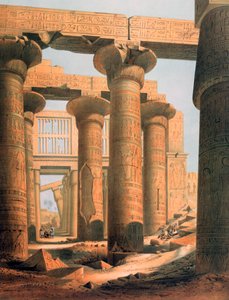 Sala en Karnak, Egipto, siglo XIX