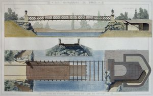 Bois de Vincennes y el puente de la isla Reuilly, ilustración de 