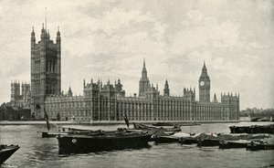 Las Casas del Parlamento, c. 1897 de E. and S. Woodbury