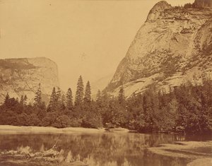 El viejo Piute.  Valle del Yosemite. de Eadweard J. Muybridge