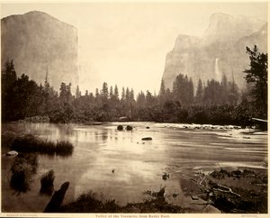 Valle de Yosemite, desde Rocky Ford, 1872 de Eadweard Muybridge