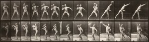 Locomoción animal (lámina 319) (Hombre lanzando una pelota) de Eadweard Muybridge