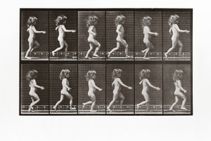 Niño corriendo, Placa 469 de Animal Locomotion de Eadweard Muybridge