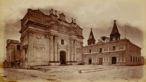 Iglesia de San Francisco y Oficina de Correos, Guatemala de Eadweard Muybridge