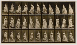 Bajar escaleras y girar, del libro Locomoción animal de Eadweard Muybridge