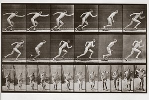 Hombre corriendo, Placa 59 de Animal Locomotion de Eadweard Muybridge