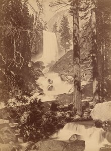 Pi-wy-ack (Catarata de Diamantes), Cataratas Vernal, Valle de Yosemite, California,1867 (foto) de Eadweard Muybridge