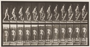 Placa 109. Subiendo escalera, 1872-1885 de Eadweard Muybridge