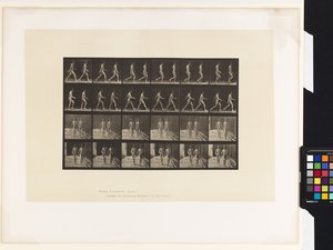 Placa 12. Caminando de Eadweard Muybridge