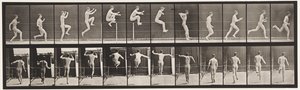 Placa 154. Saltando; corriendo recto, salto alto de Eadweard Muybridge