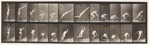 Placa 162. Saltando; Salto de Longitud de Pie de Eadweard Muybridge
