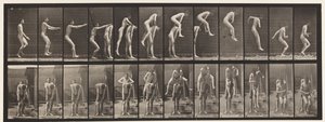 Placa 166. Saltando; sobre la espalda de un hombre de Eadweard Muybridge