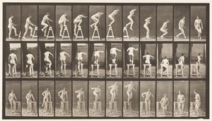 Placa 171. Pisando un Caballete; Saltando Abajo, Girando de Eadweard Muybridge