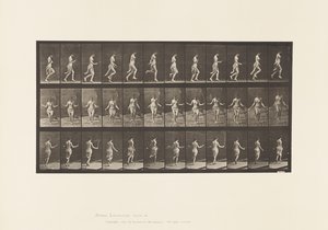 Placa 174. Corriendo y saltando con cuerda de saltar, 1885 de Eadweard Muybridge