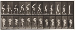 Placa 180. Subiendo y pasando sobre una silla de Eadweard Muybridge