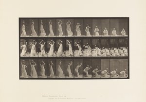 Placa 206. Llevando una Jarra de Agua en la Cabeza, Girando y Colocándola de Eadweard Muybridge