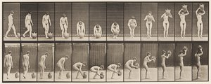 Placa 224. Agachándose y Levantando una Jarra de Agua a la Cabeza de Eadweard Muybridge