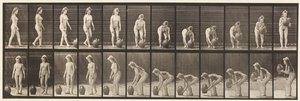 Placa 228. Girando y Levantando Jarra de Agua del Suelo de Eadweard Muybridge