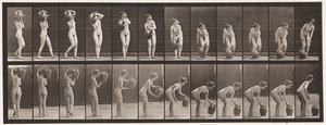 Placa 235. Girando y removiendo jarra de agua del hombro al suelo, 1872-1885 de Eadweard Muybridge