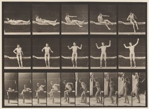 Placa 260. Levantándose del sofá y estirando los brazos, 1885 de Eadweard Muybridge