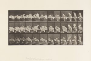 Placa 264. Saliendo de la cama y preparándose para arrodillarse de Eadweard Muybridge