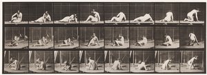 Placa 266. Girando y Cambiando de Posición Mientras Está en el Suelo de Eadweard Muybridge
